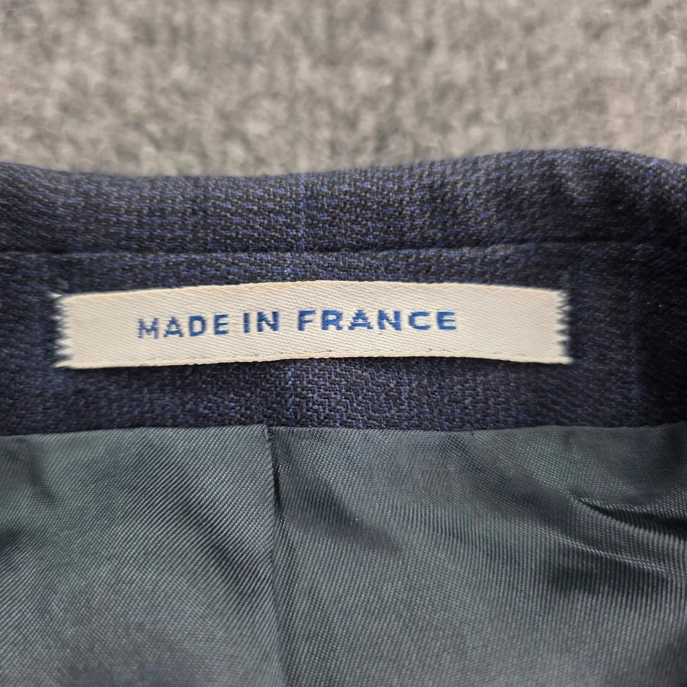 Yves Saint Laurent Blazer Mens Vintage Pinstripe Wool Suit Jacket‎ Navy France